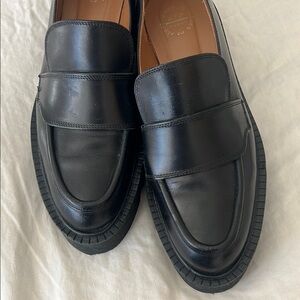 ATP Platform Black Leather Loafers